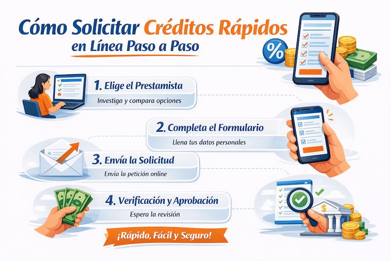 Cómo solicitar créditos rápidos en línea paso a paso