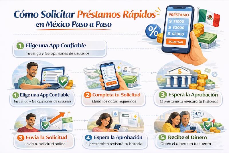 Cómo solicitar préstamos rápidos en México paso a paso
