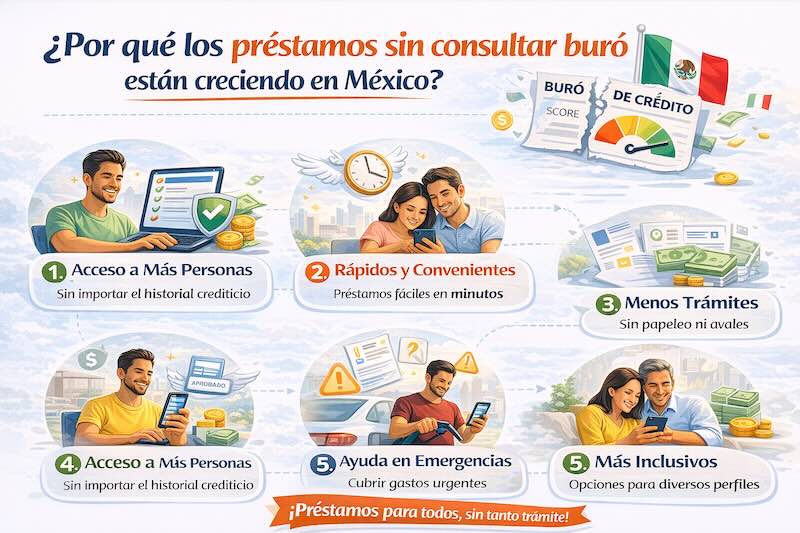Por qué los préstamos sin consultar buró están creciendo en México