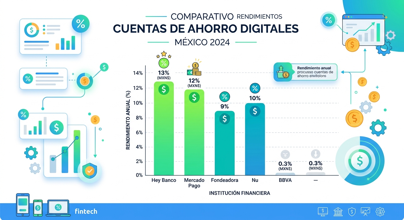cuentas de ahorro digitales con rendimientos